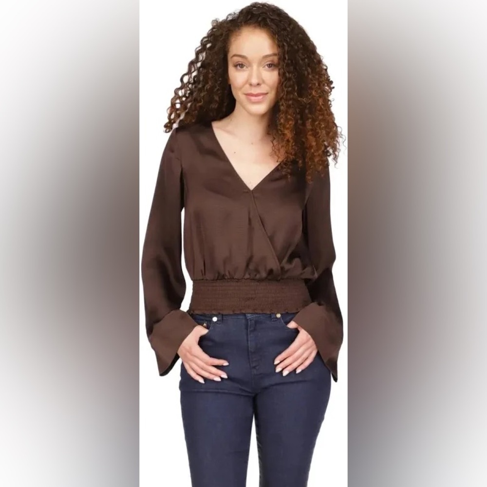 MICHAEL Michael Kors Women's Smocked Kimono Sleeve Top